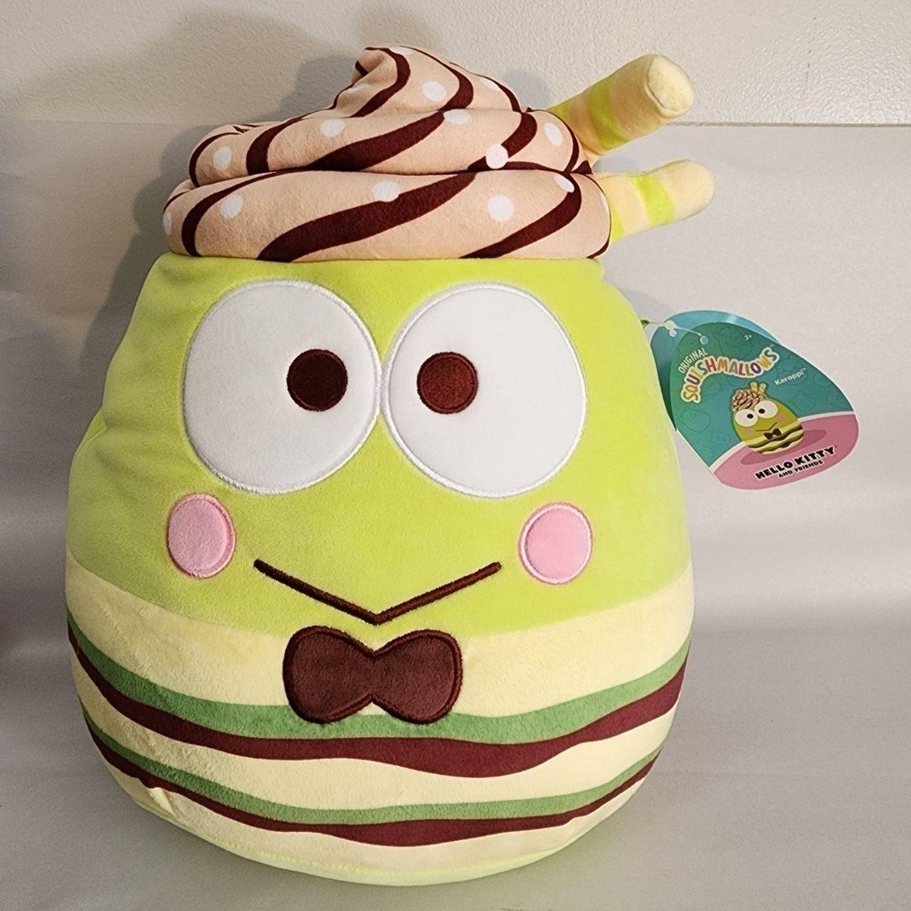 Squishmallows Keroppi Frappe Sanrio Hello Kitty and Friends 11 Inch Plush Toy